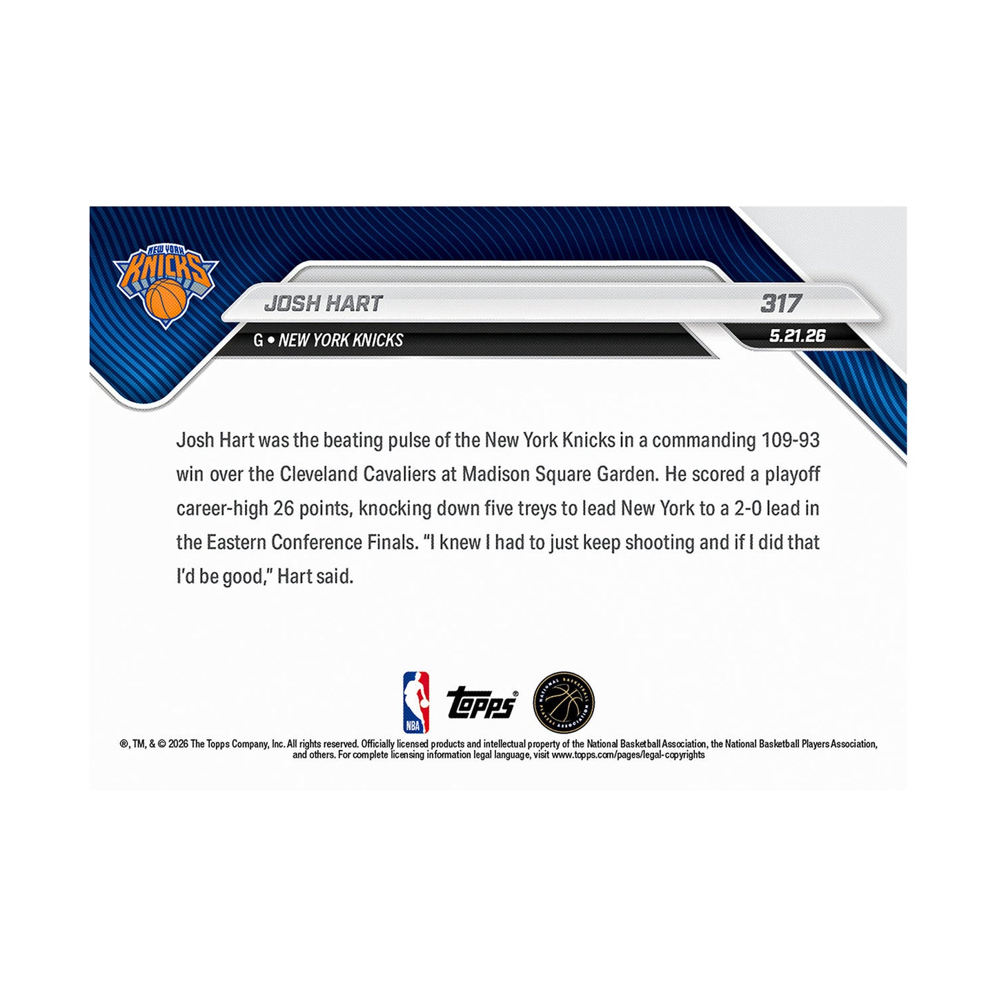 Josh Hart | Procards | PCS-309 | foto 2