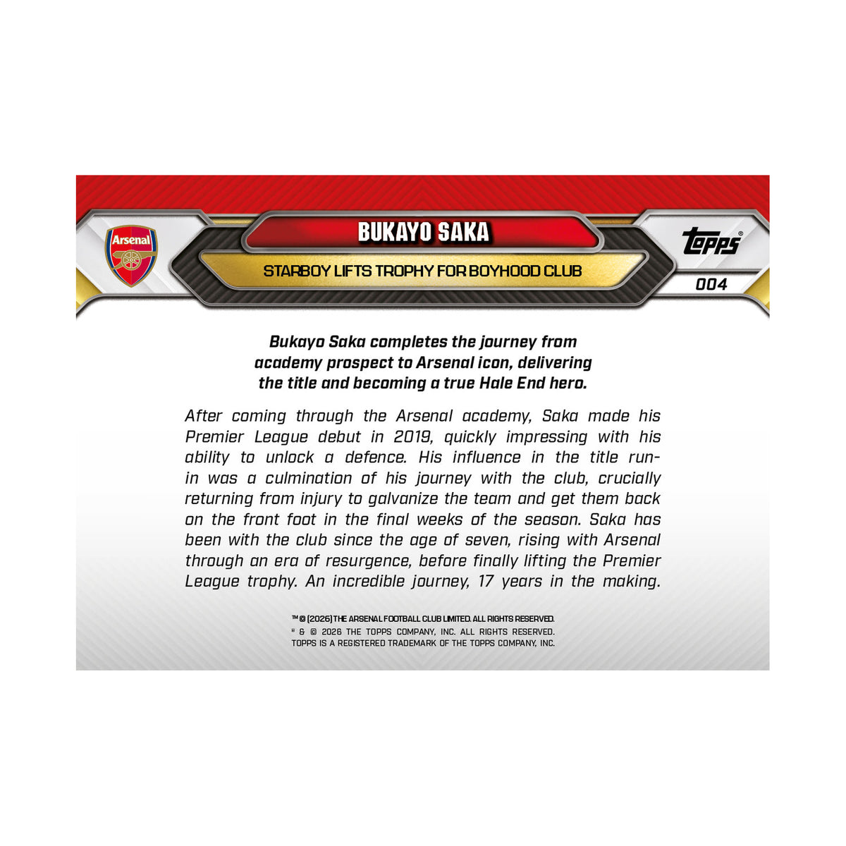 Bukayo Saka | Procards | PCS-397 | foto 8