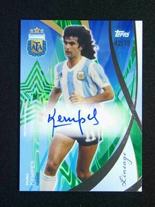 2024 Topps Team Set Mario Kempes Auto Verde /75 / ProCard Sport | PCS-956