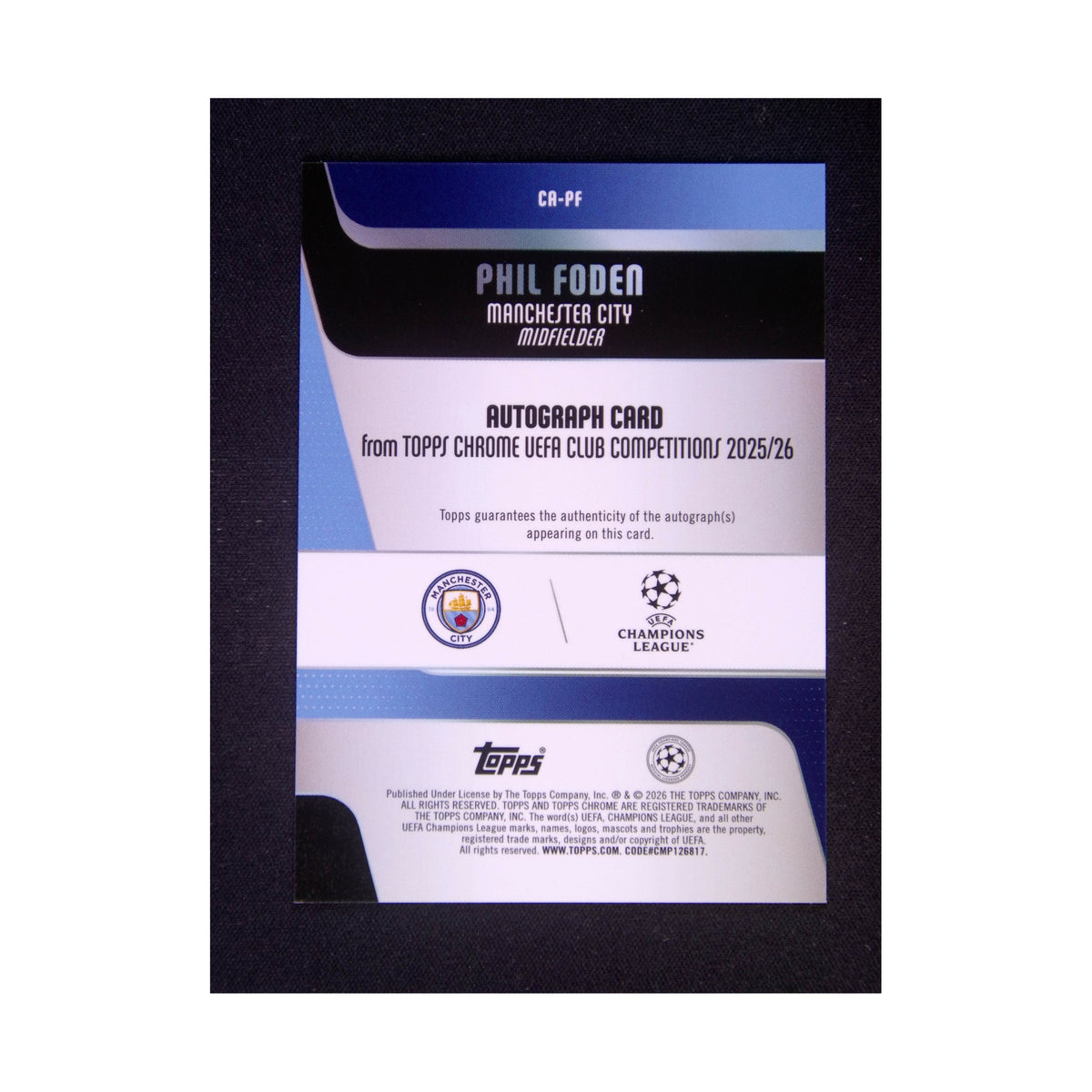 Phil Foden | Procards | PCS-258 | foto 2