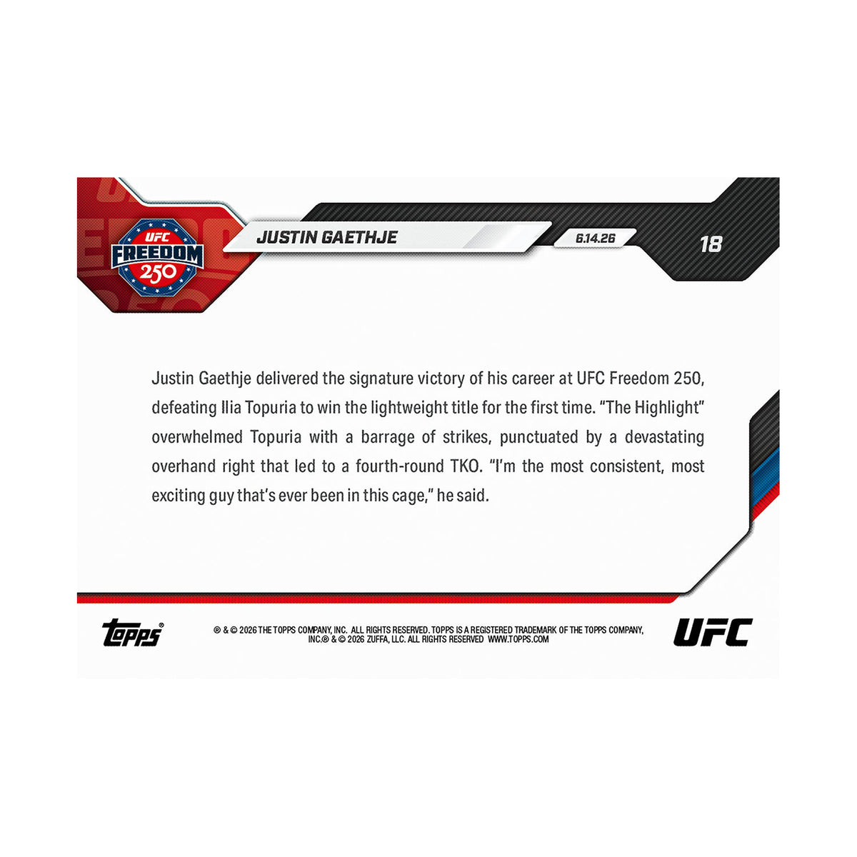 Justin Gaethje | Procards | PCS-302 | foto 5