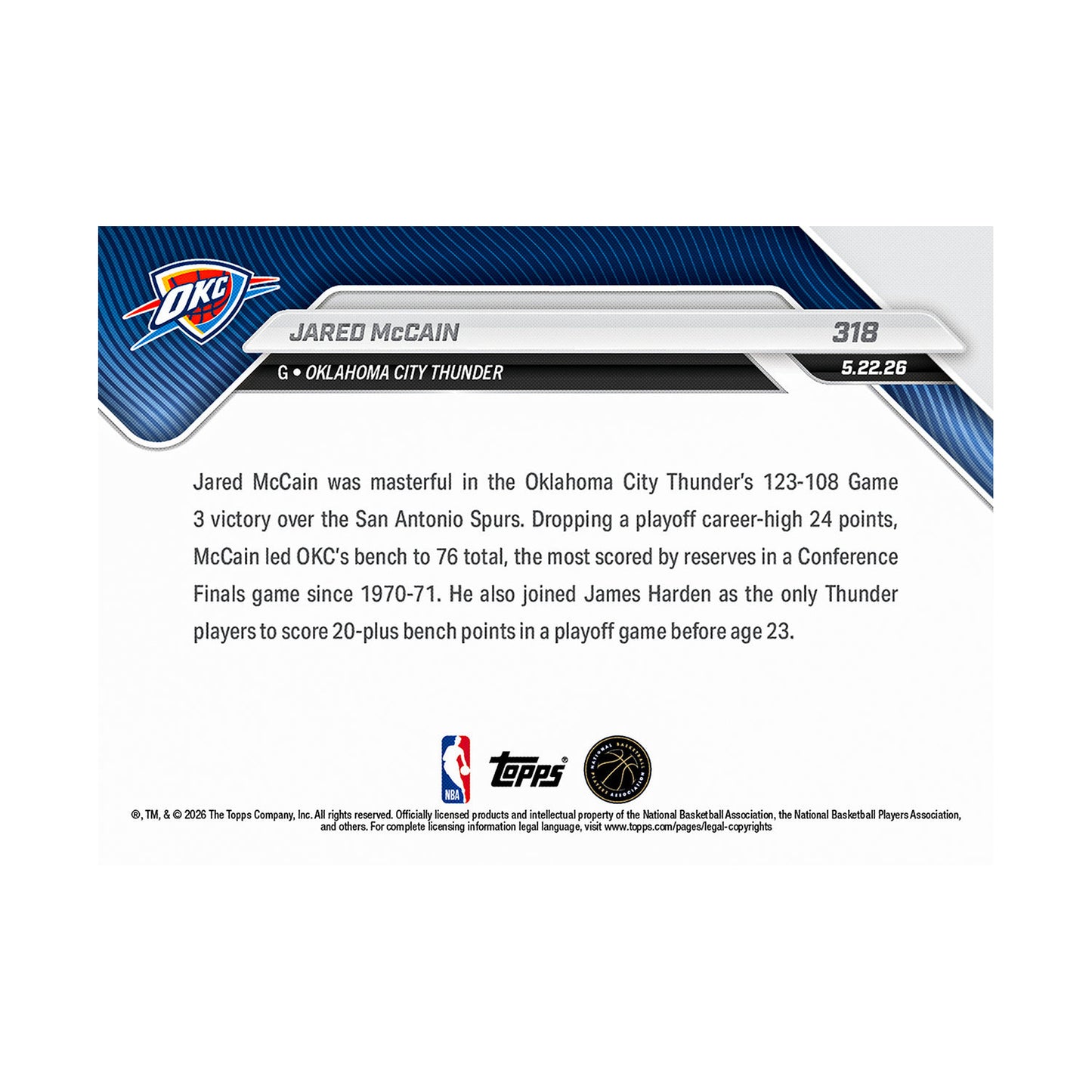 Jared McCain | Procards | PCS-308 | foto 2