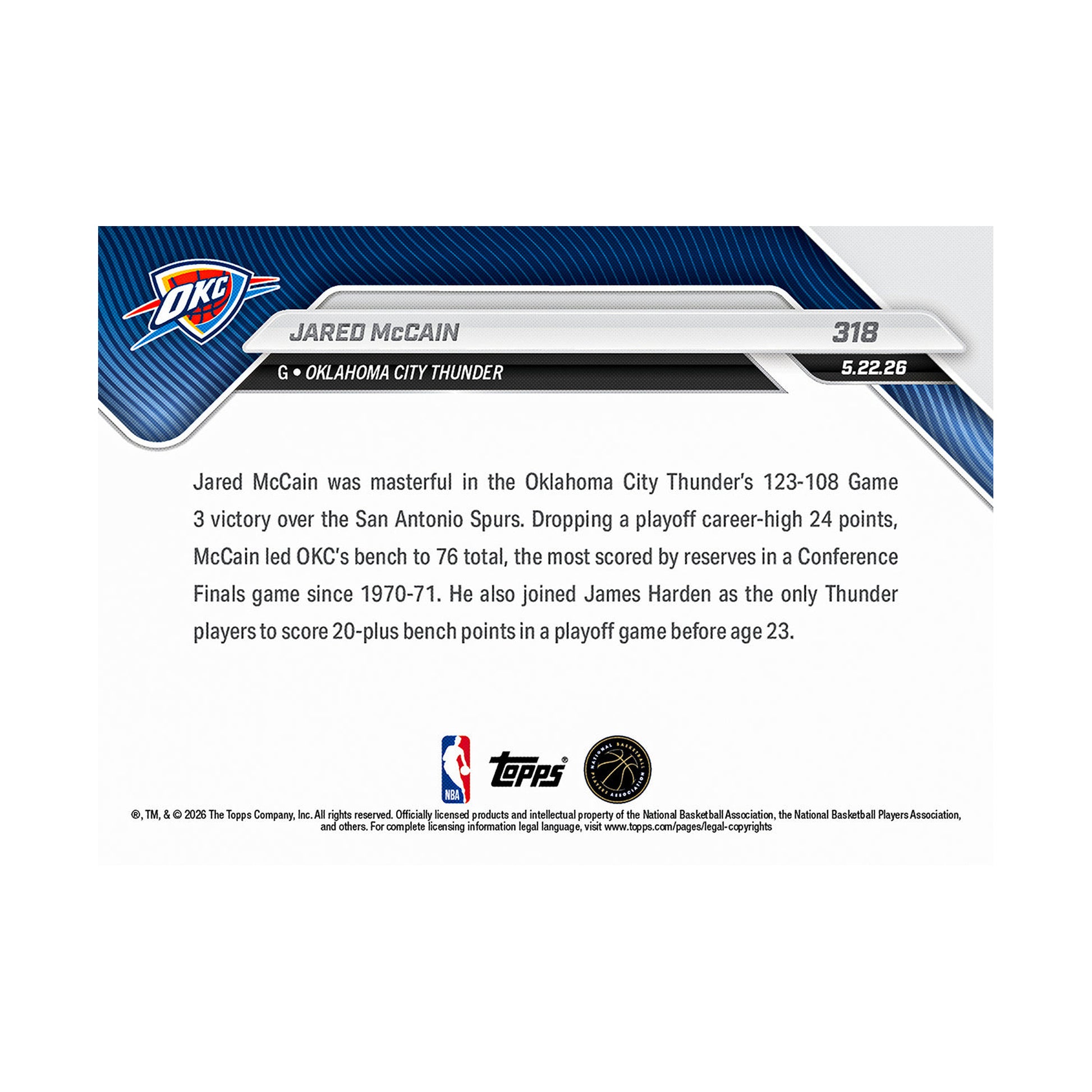 Jared McCain | Procards | PCS-308 | foto 2