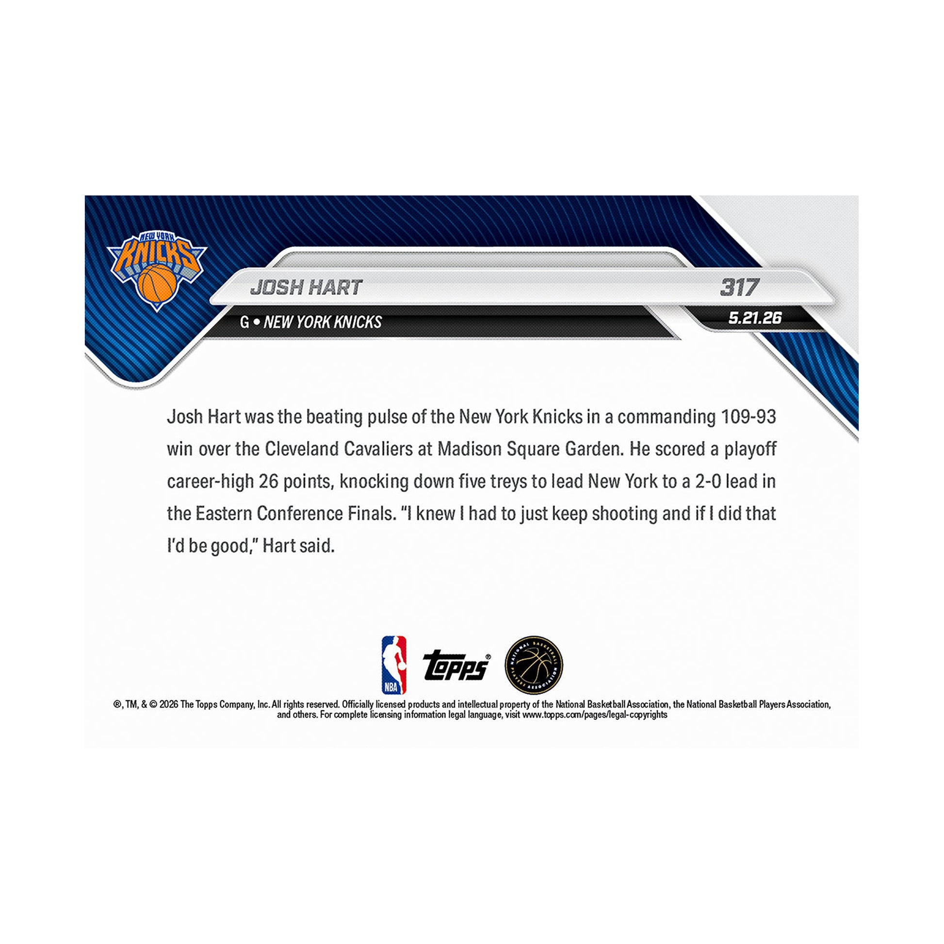 Josh Hart | Procards | PCS-309 | foto 2