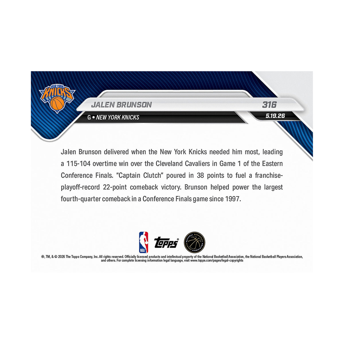 Jalen Brunson | Procards | PCS-326 | foto 3