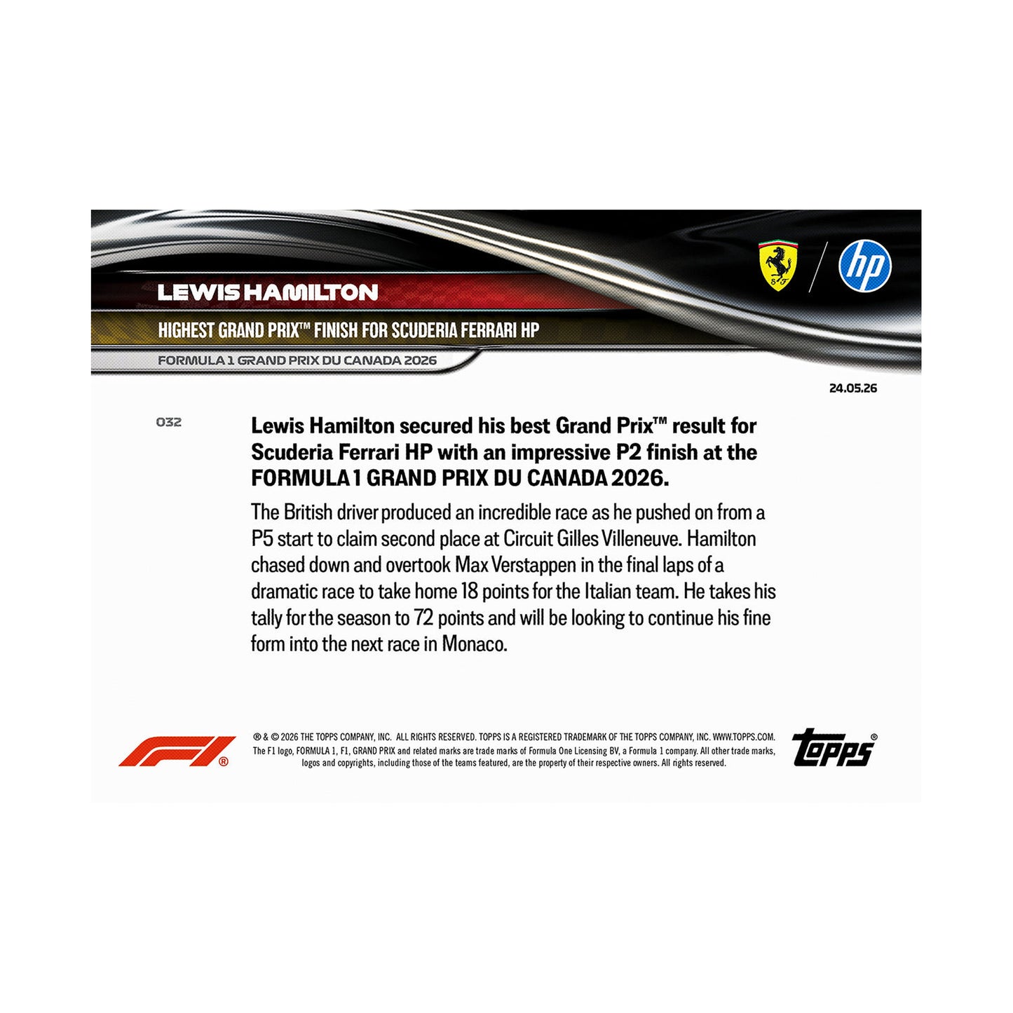 Lewis Hamilton | Procards | PCS-335 | foto 7