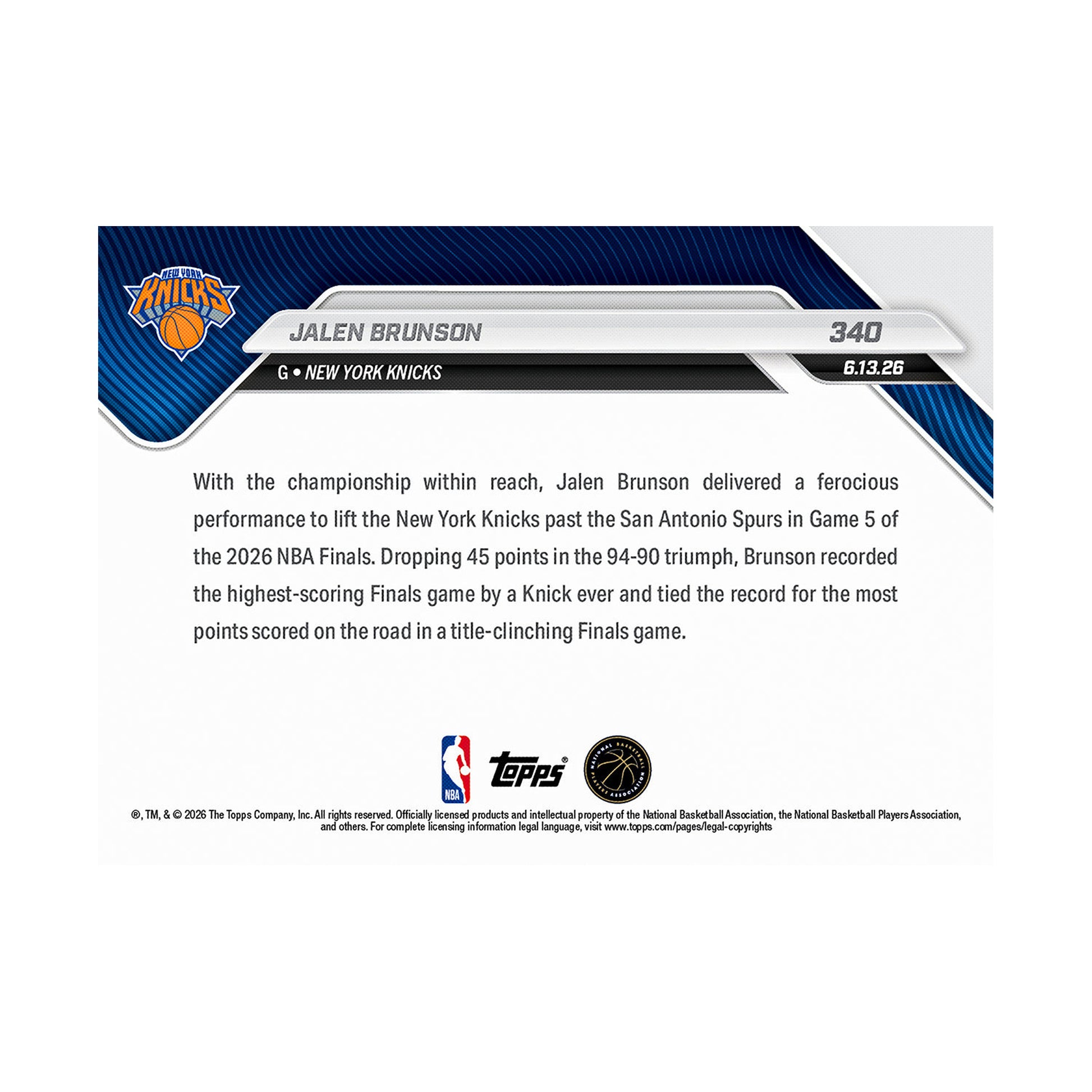 Jalen Brunson | Procards | PCS-399 | foto 3