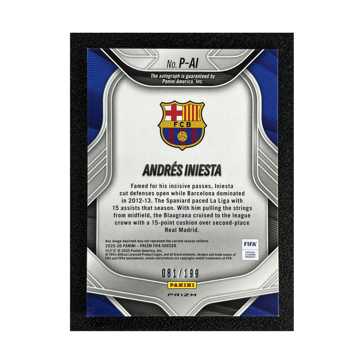 Andrés Iniesta | Procards | PCS-575 | foto 2