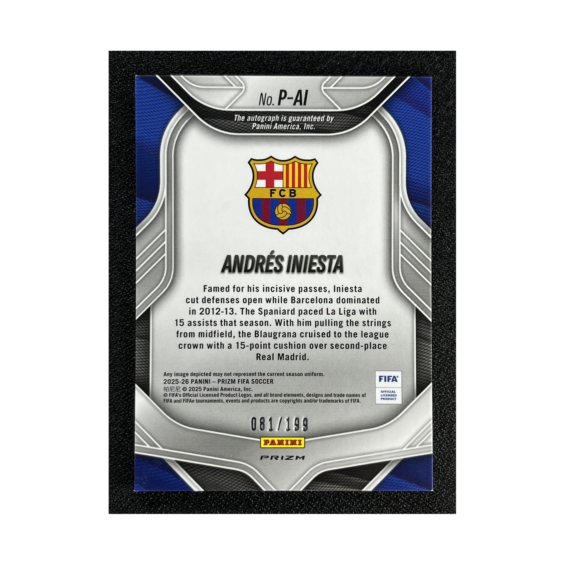 Andrés Iniesta | Procards | PCS-575 | foto 2
