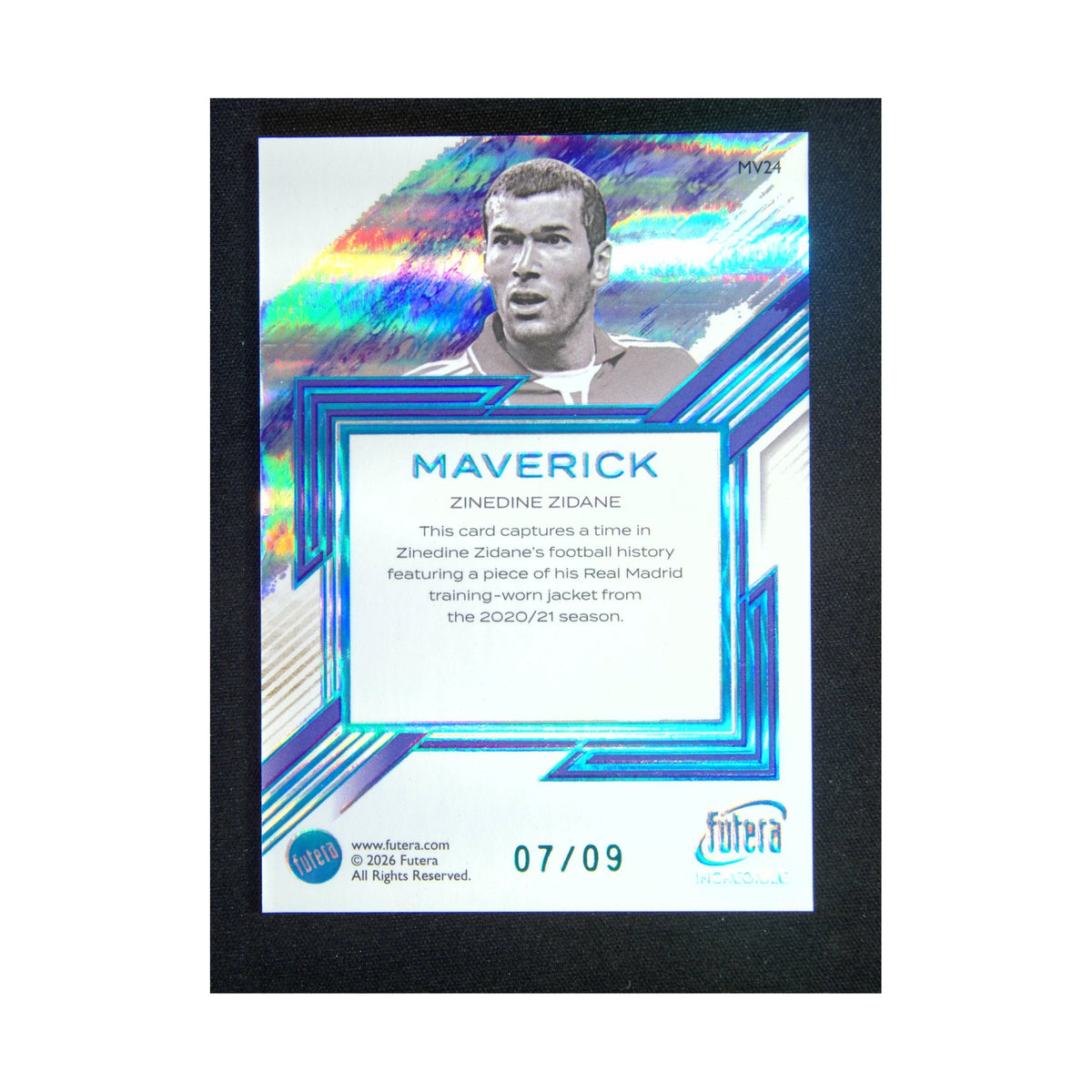 2026 Futera Increíble Zinedine Zidane Jersey Maverick /9 / ProCard Sport | PCS-595 | 2