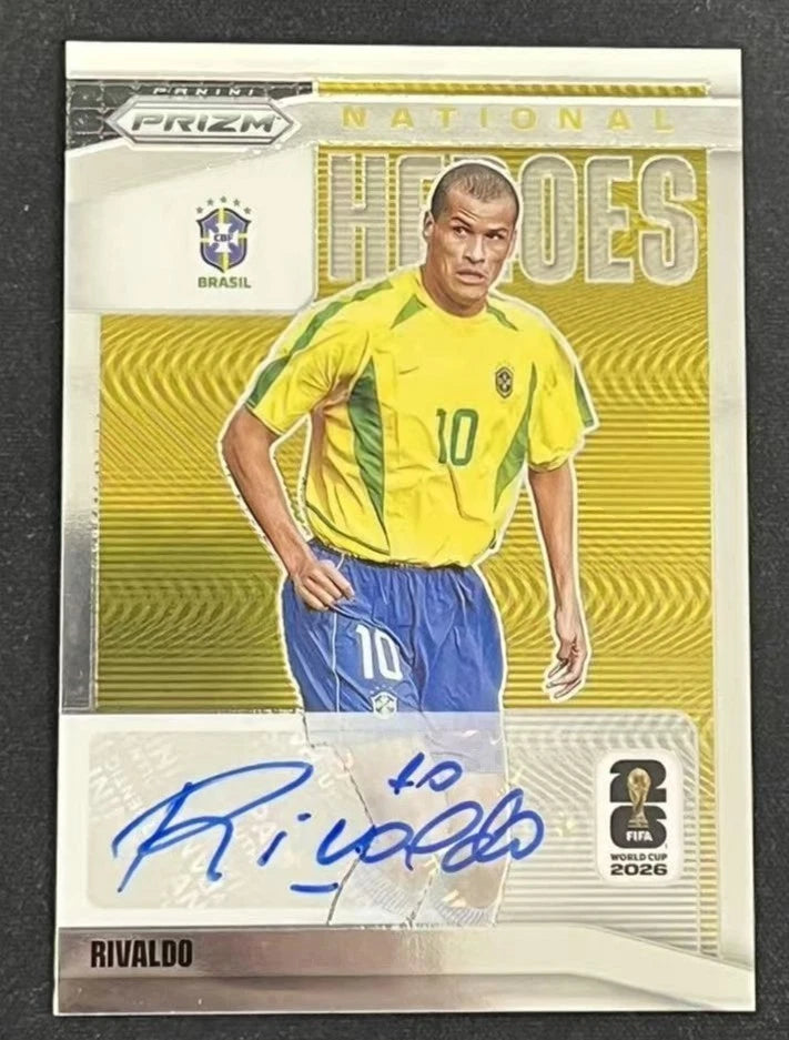 Panini Prizm Copa Mundial de la FIFA 2026 Rivaldo #NH-R Héroes Nacionales de Brasil Auto / ProCard Sport | PCS-665