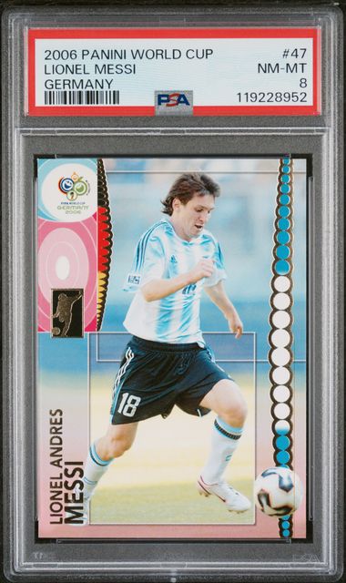 Frente de Panini Alemania Copa Mundial 2006 Lionel Messi #47 Argentina PSA 8 / ProCard Sport | PCS-676