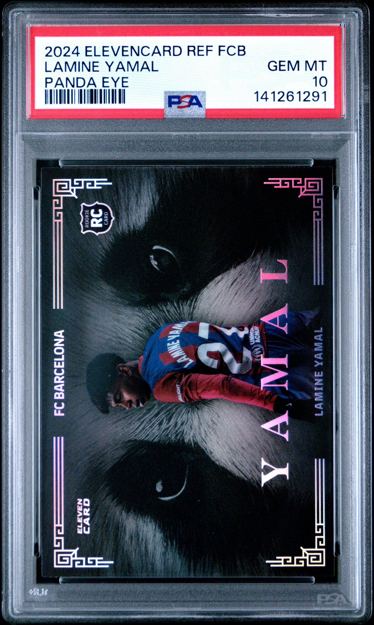 Frente de 2023-24 Elevencard FC Barcelona Lamine Yamal Panda Eye PSA 10 / ProCard Sport | PCS-967