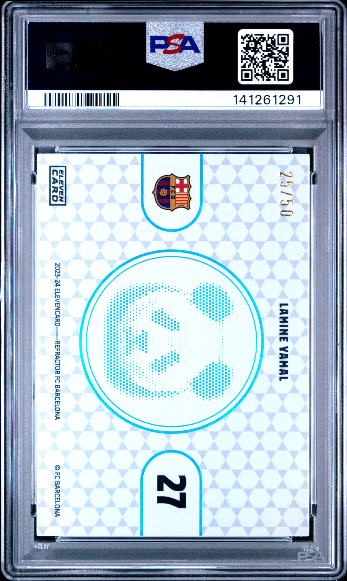 Reverso de 2023-24 Elevencard FC Barcelona Lamine Yamal Panda Eye PSA 10 / ProCard Sport | PCS-967