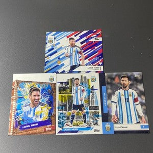 Lote 4 de tarjetas Topps Argentina Team Set 2026 Lionel Messi Toast/Apple / ProCard Sport | PCS-971